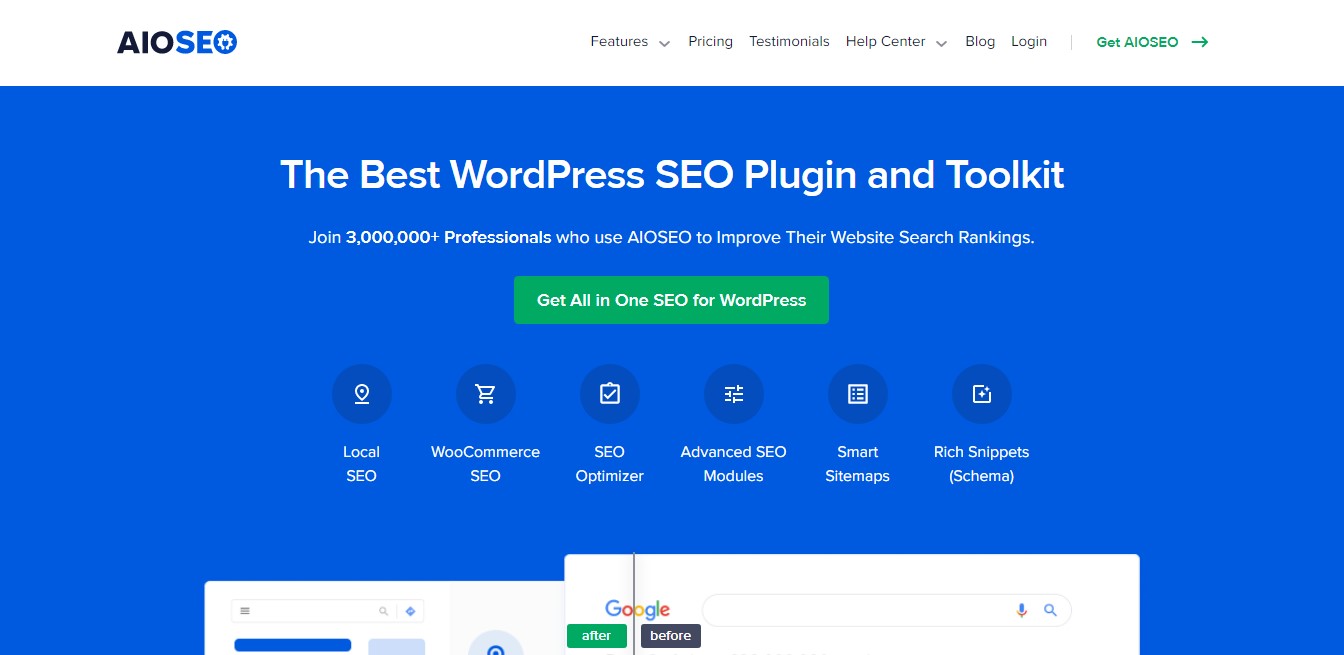 All in one SEO AIOSEO website