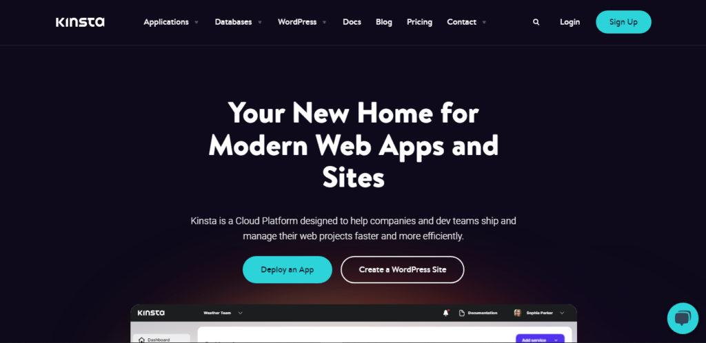 Kinsta cloud-based hosting provider