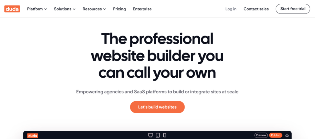 Duda website builder