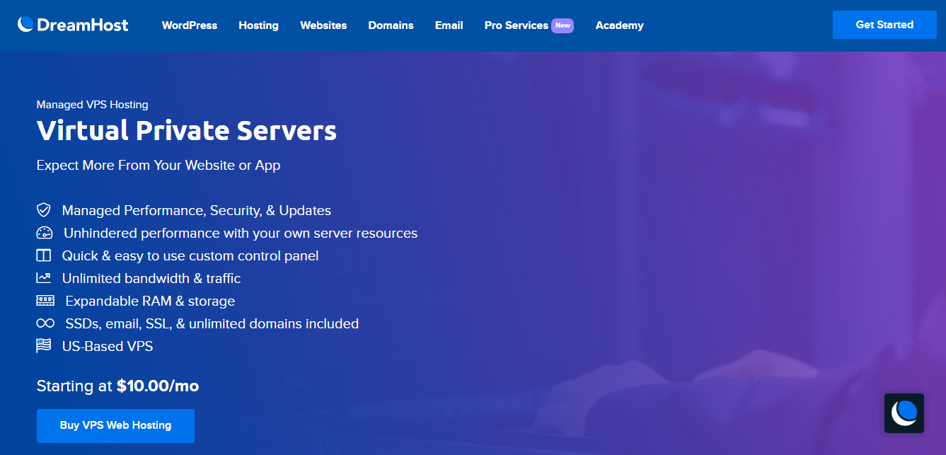 Dreamhost VPS hosting