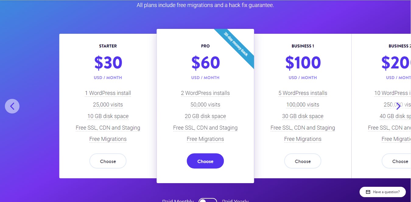 Kinsta pricing