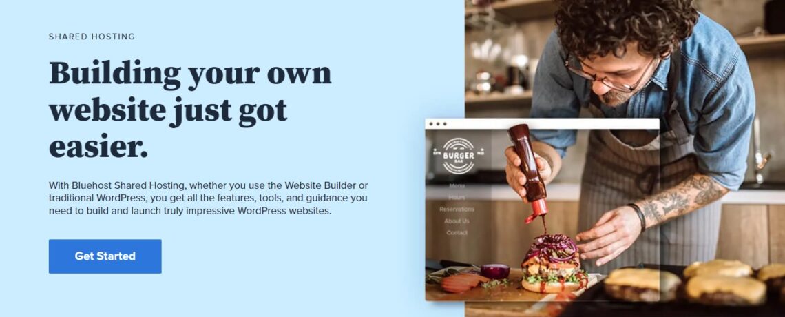 Bluehost shared hosting website page