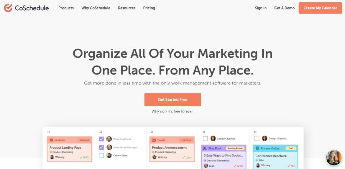 CoSchedule content marketing andplanning software