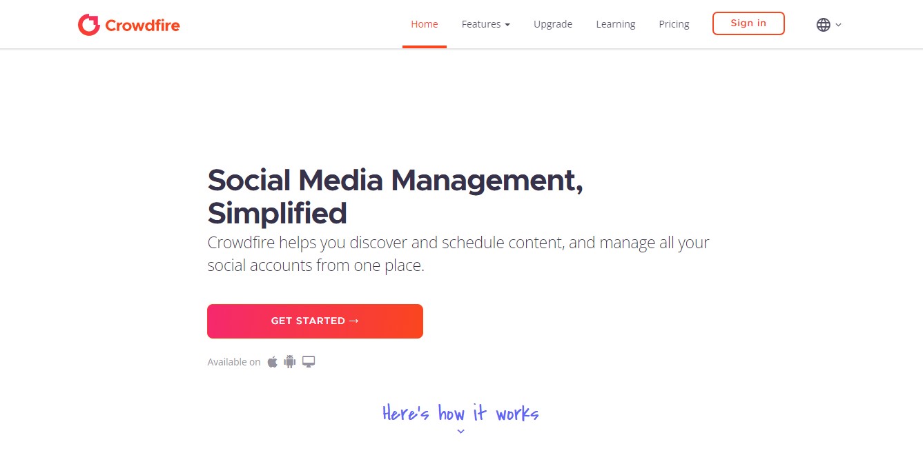 Crowdfire is an all-in-one free social media management tool