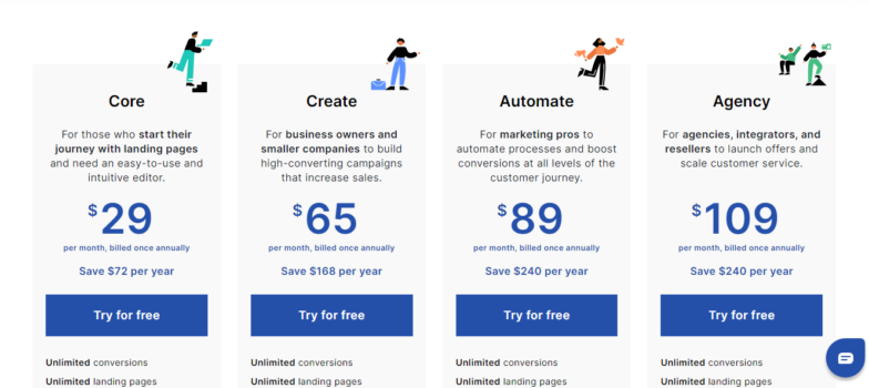 Landingi landing page builder pricing