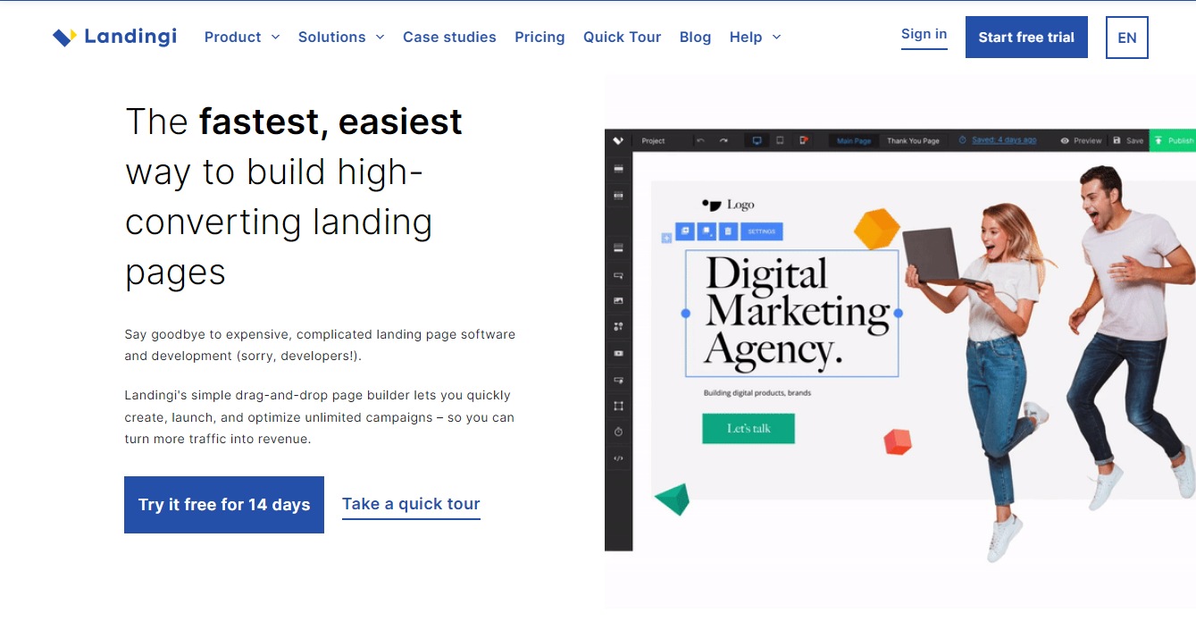 Landingi landing page builder