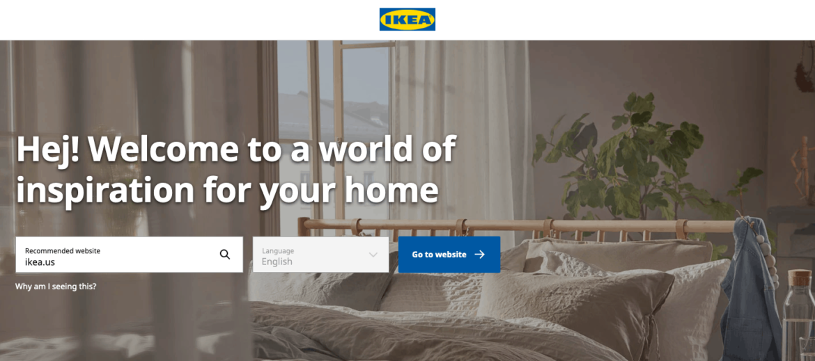 ikea splash page